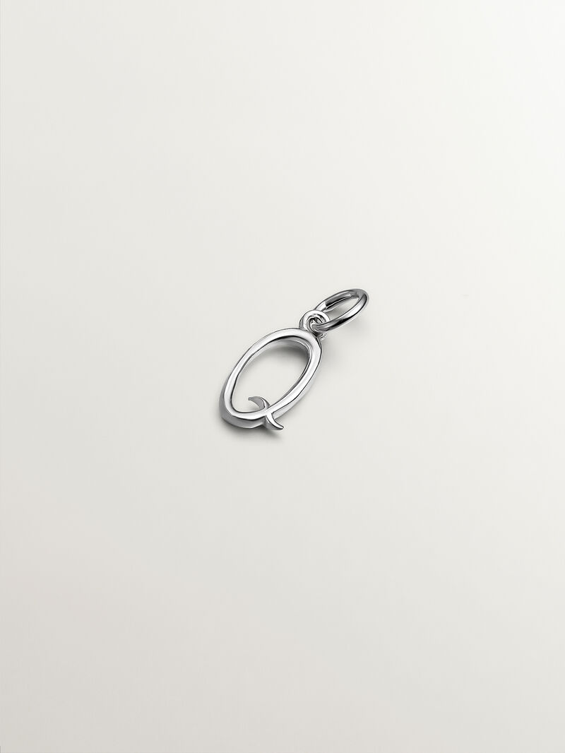 925 Silver Charm with initial Q image number 0