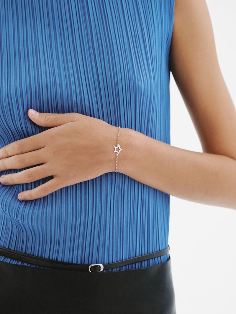925 Silver bracelet with a star shape image number 3