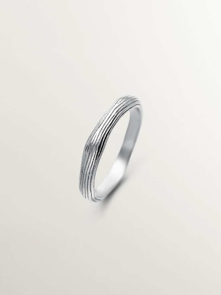 Irregular-shaped, embossed silver ring, J05209-01, mainproduct
