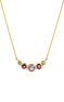 Pendant in 18k yellow gold-plated silver with rhodolites and amethysts, J05297-02-PAM-RO