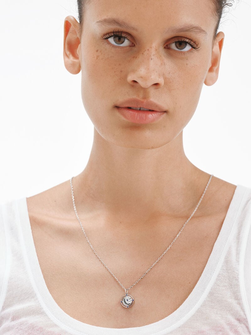 65 cm rhodium-plated 925 silver rolled chain image number 2