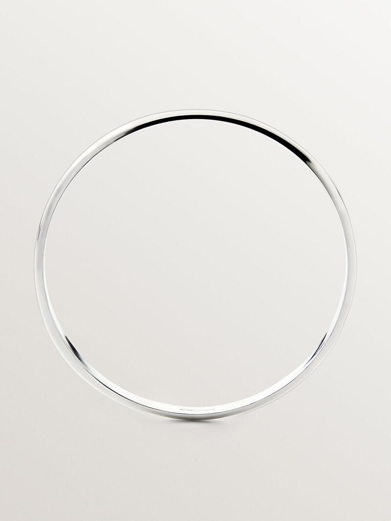 Rigid weekly style bracelet in rhodium-plated 925 silver. image number 4