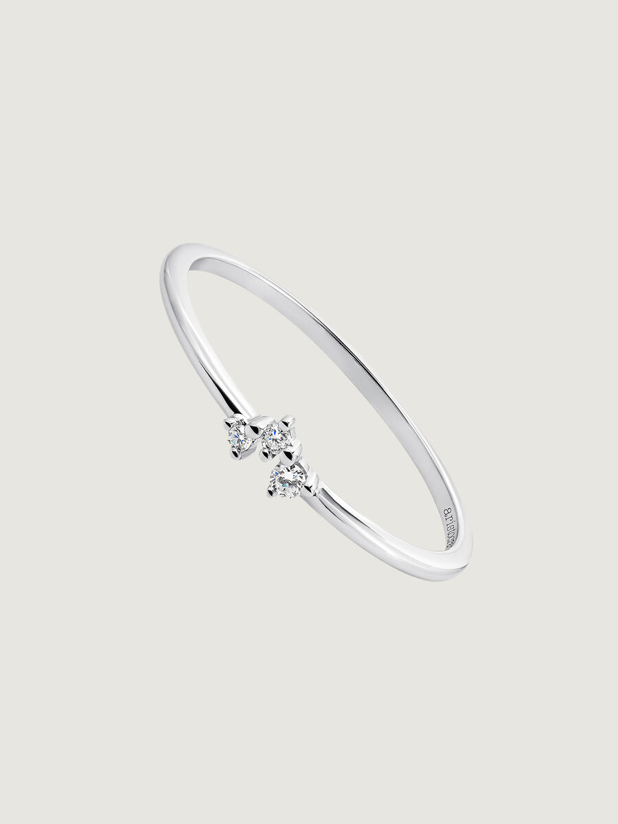 Anillo tresillo diamantes 0,027 cts oro blanco 9 kt , J04953-01, hi-res