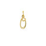 Gold-plated silver O initial charm , J03932-02-O