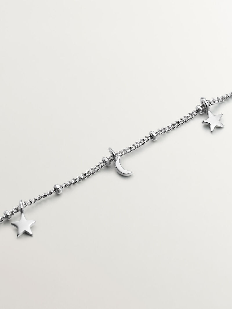 925 Silver bracelet with moons and stars image number 4