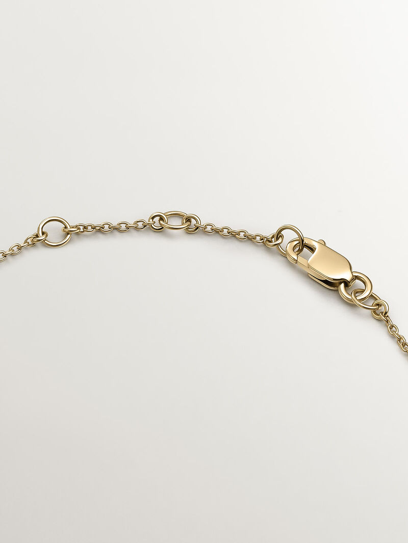 18K yellow gold bracelet with geometric shapes and diamonds image number 4