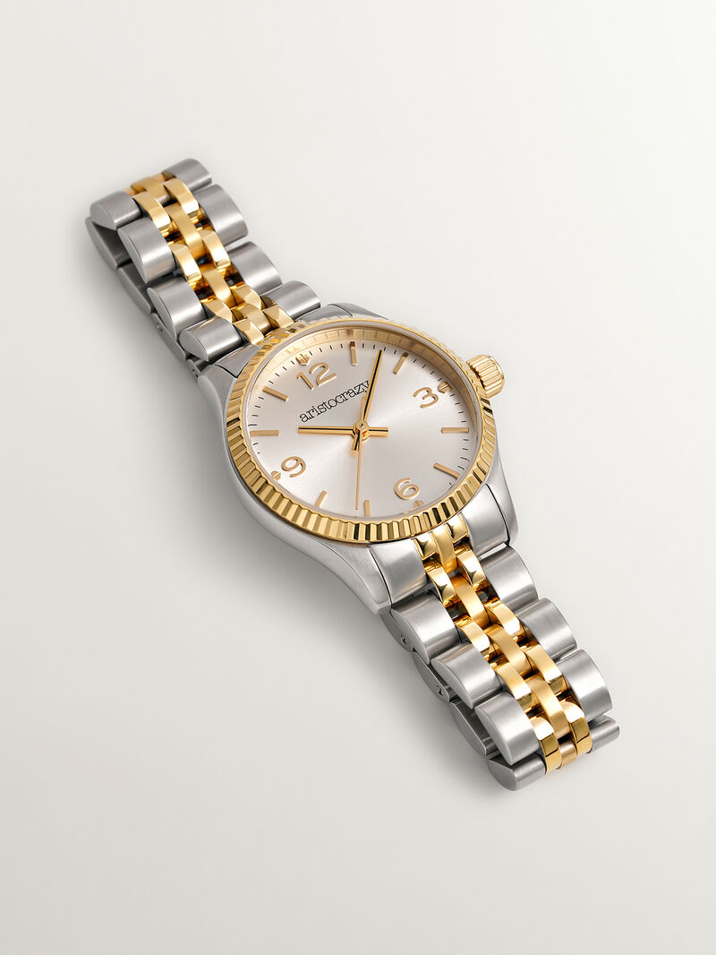 St. Barth Armis Watch with grey and yellow steel strap and grey dial image number 6