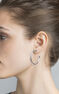 Medium silver hoop earrings , J04192-01