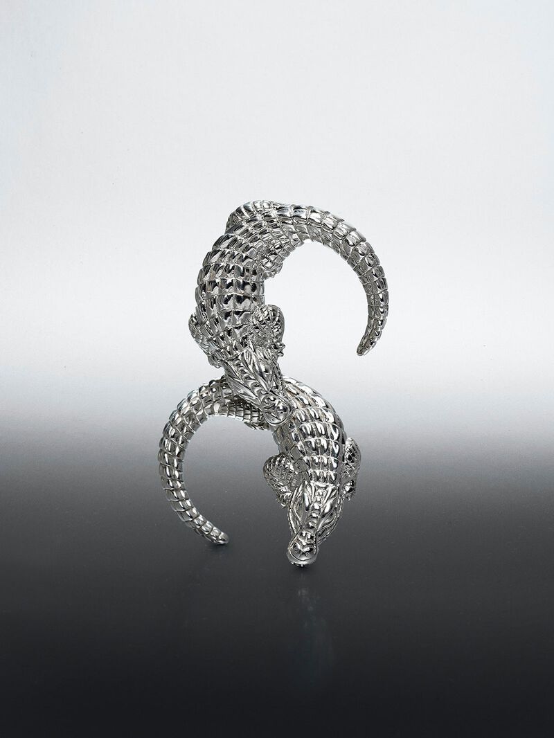 925 silver earrings shaped like crocodile image number 8