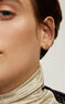 Gold plated hollow star earrings , J01895-02