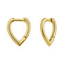 Gold-plated silver teardrop hoop earrings  , J04647-02