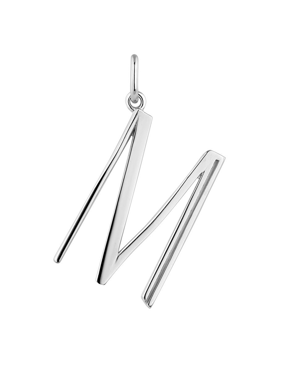 Charm letra M grande plata  , J04642-01-M, hi-res