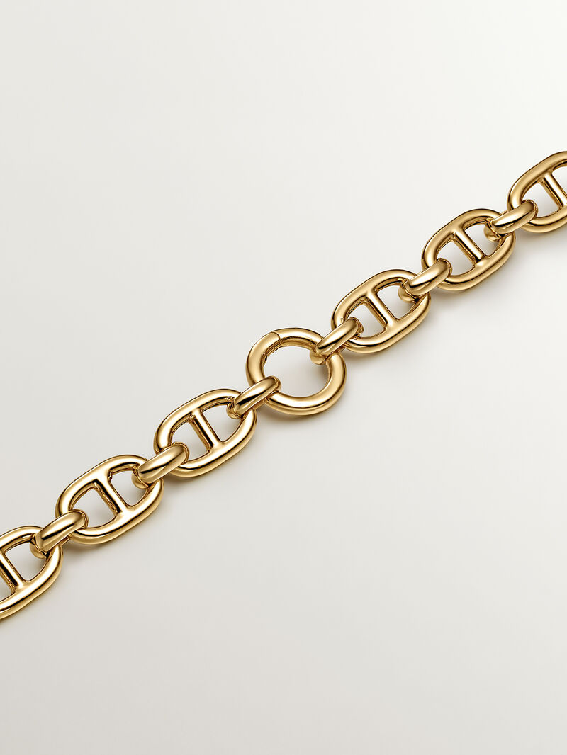 925 Silver Curb Link Chain coated in 18K Yellow Gold image number 4