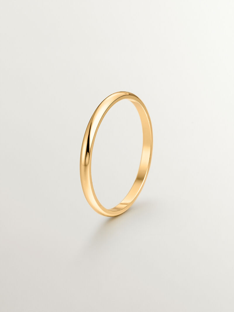 1.70mm half round yellow gold wedding band image number 0