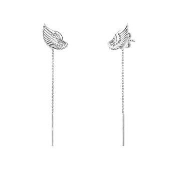 Boucles d'oreilles ailes argent , J04301-01,hi-res