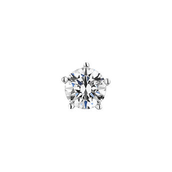 Single solitaire earring in 18k white gold with a 0.15ct diamond, J00888-01-15-H,hi-res