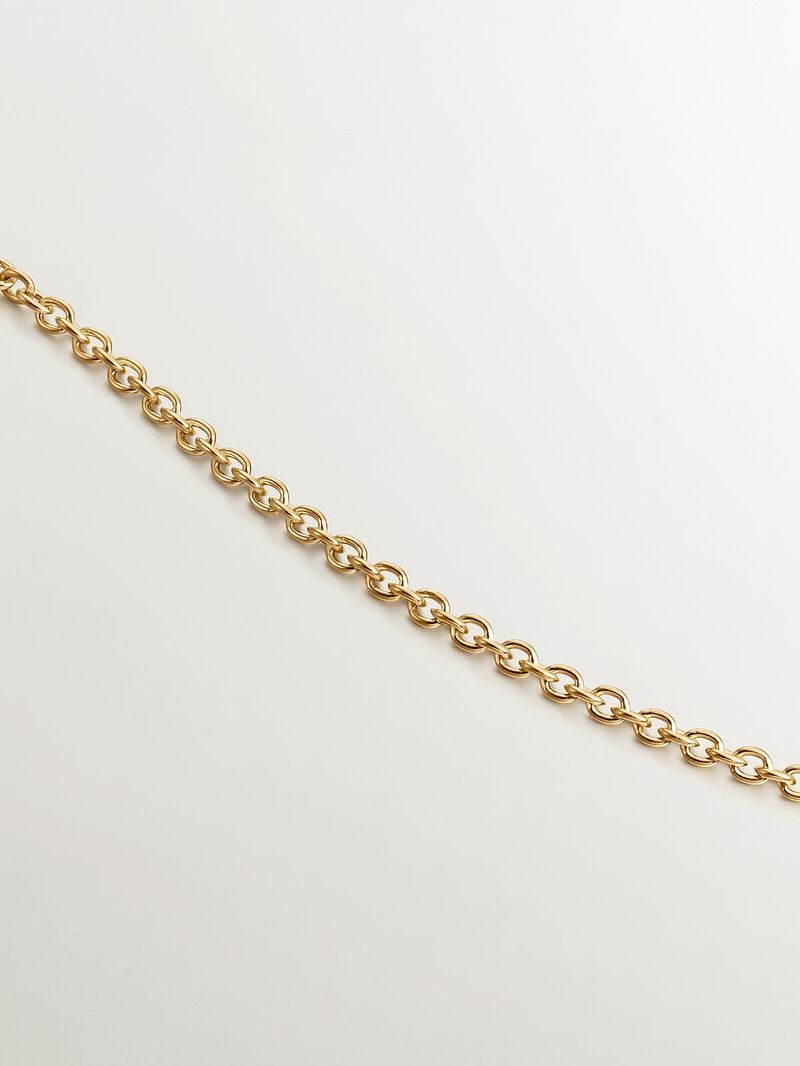 925 Silver pendant dipped in 18K yellow gold with small cross and spinels. image number 4