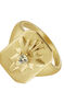 Anillo sello fantasía cuarzo plata recubierta oro , J04564-02-GQ