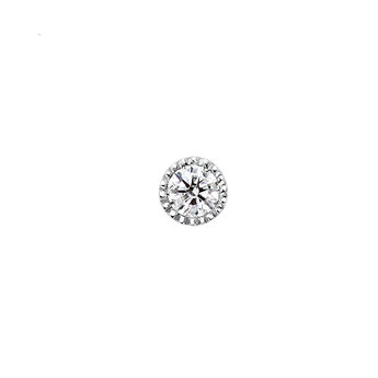 Boucle d‚oreille piercing mini diamant or blanc 0,068 ct, J03550-01-H, mainproduct
