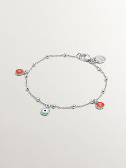 Bracelet in silver with multicoloured enamel from the RUSH collection, J05420-01-MULENA,hi-res