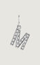 Charm letra M de plata con topacios blancos, J05046-01-WT-M