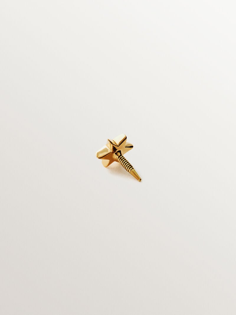 18K Yellow Gold Star-Shaped Piercing image number 1