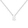 Collier iniciale B or blanc , J04382-01-B