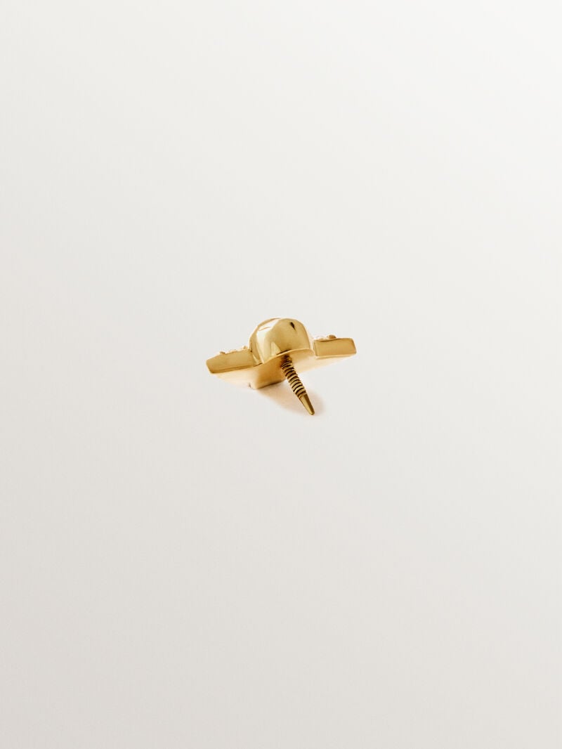 18K yellow gold piercing with brilliant cut diamonds image number 2