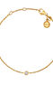 Gold-plated silver bezel-set topaz bracelet  , J03437-02