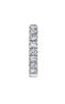 Boucle d'oreille petite Créole diamants 0,03 ct or blanc, J04152-01-H