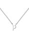 Collar inicial P oro blanco 9 kt , J04382-01-P