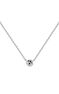 Silver necklace with raised detail and black spinel gemstones, J05078-01-BSN