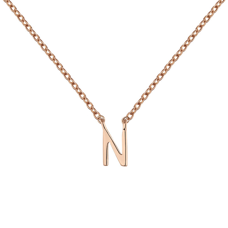 Rose gold Initial N necklace , J04382-03-N, mainproduct