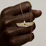Gold-plated silver eagle charm, J04840-02