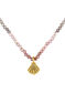 Collar cadena espinela concha plata recubierta oro, J04928-02-MSN