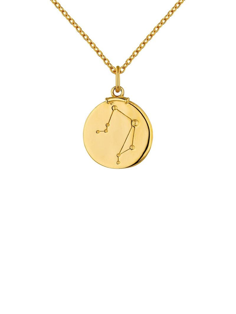 925 Silver Libra Charm bathed in 18K yellow gold image number 8