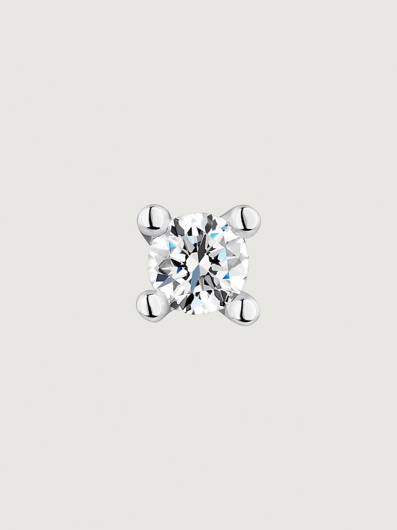 Individual 18K white gold earring with diamond image number 0