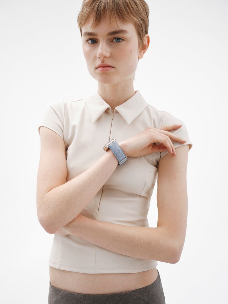 Grey leather band for Apple Watch image number 5