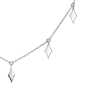 White gold rhombuses necklace , J03868-01, mainproduct