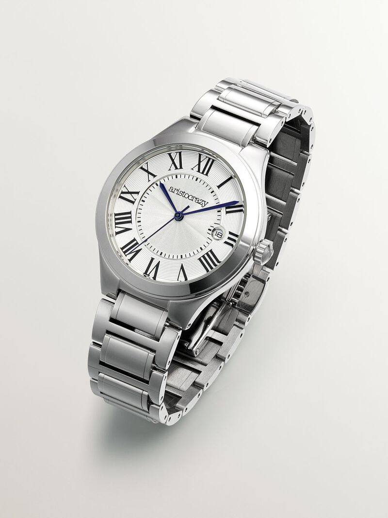 Bastille watch with steel strap and white dial image number 2