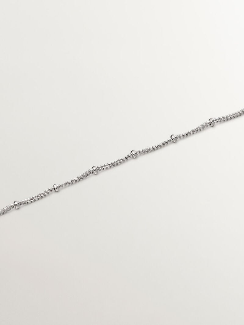 925 Silver Bead Chain Bracelet image number 2
