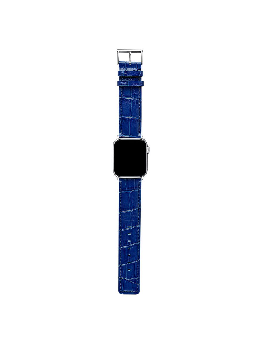 Correa Apple Watch cuero cocodrilo azul, IWSTRAP-BUC, hi-res