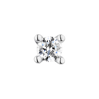 Gold solitaire earring 0.07 ct. diamond , J00887-01-07-H,hi-res