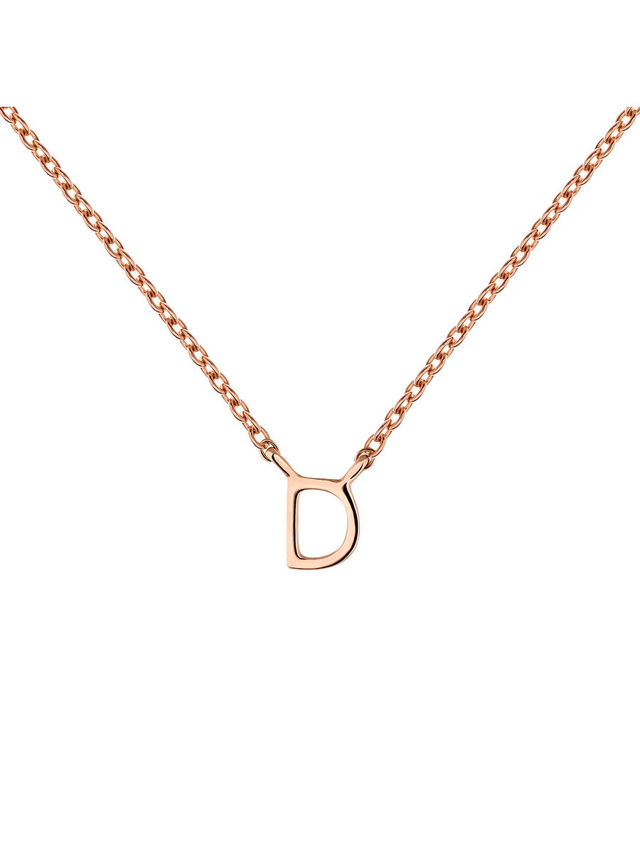 Collar inicial D oro rosa 9 kt , J04382-03-D, mainproduct
