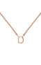 Collar inicial D oro rosa 9 kt , J04382-03-D