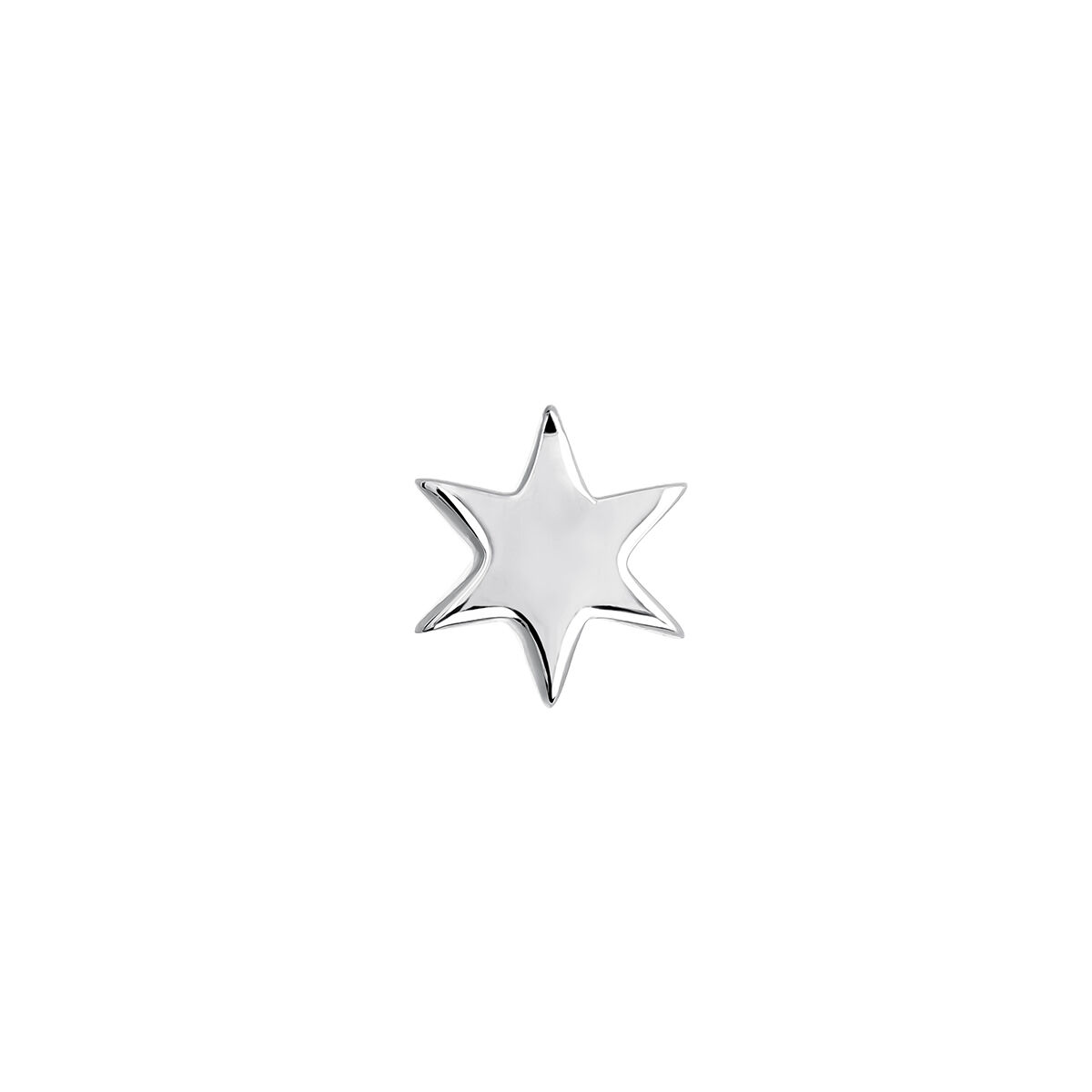 White gold star earring piercing , J03834-01-H, hi-res