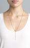 Gold plated triangular medal necklace , J04719-02