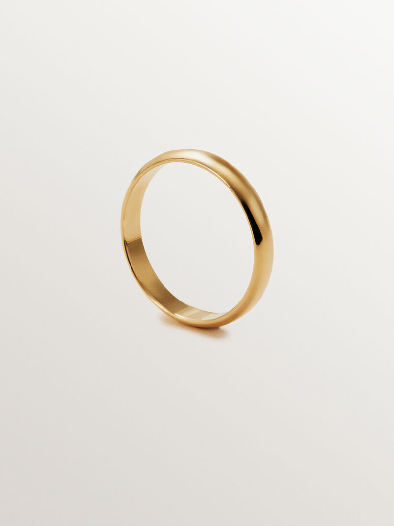 3.15mm half-round yellow gold wedding band image number 4