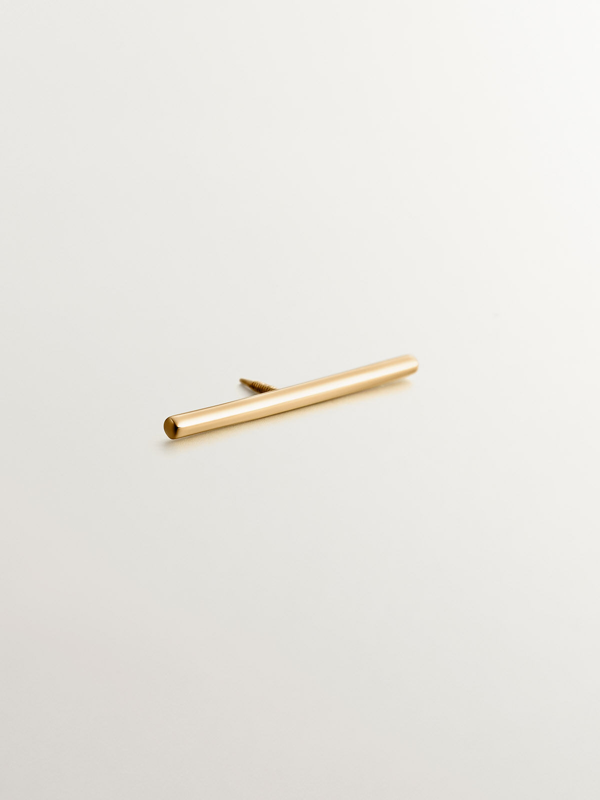 18K Yellow Gold Industrial Bar Piercing