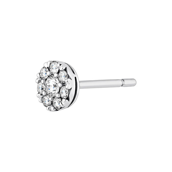 Pendiente roseta diamantes 0,14 ct oro blanco , J04206-01-14-H, mainproduct